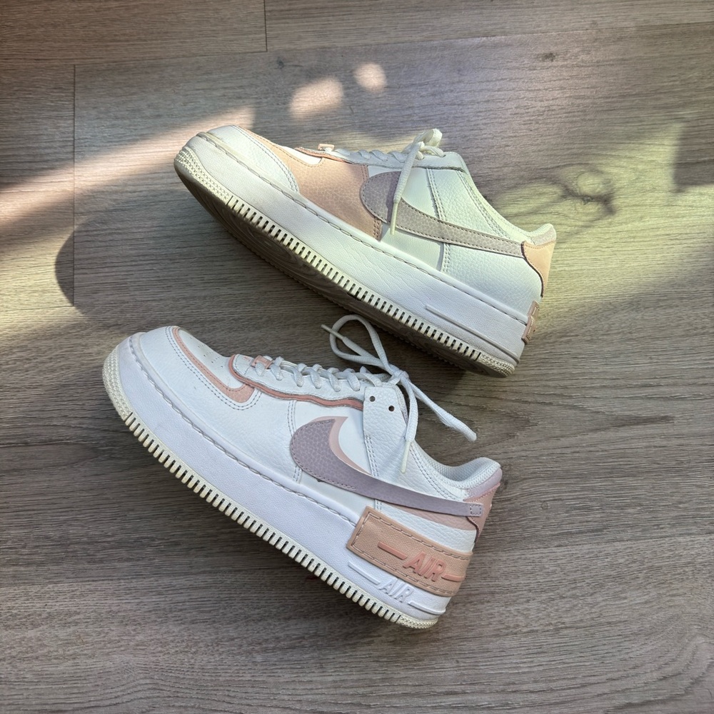 Nike Air Force Shadow Pink and Purple Colorway